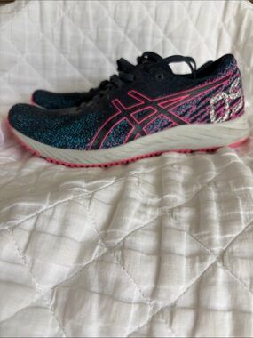 ASICS Women’s Running Shoes — Dark Blue with Pink Accents